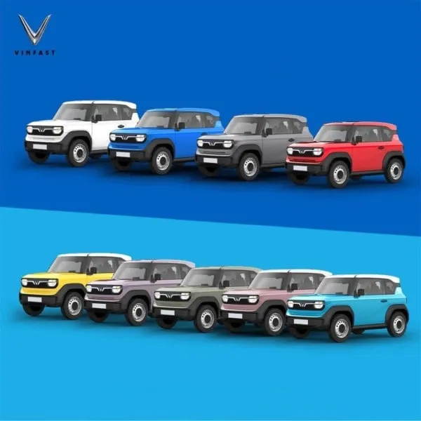 VinFast VF 3 les différentes couleurs disponibles