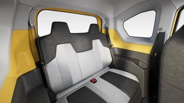 VinFast VF 3 intérieur vue de la banquette arrière