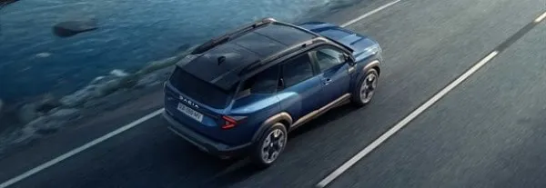 Dacia Bigster bleu vue de dessus