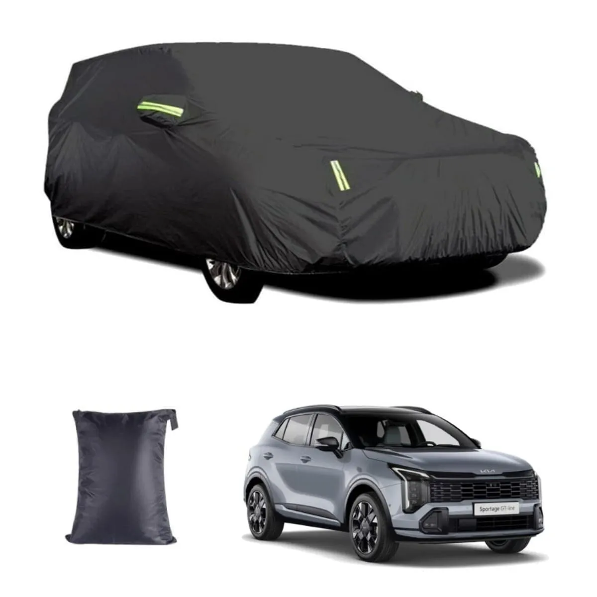 Bâche pour Kia Sportage commercialisée depuis janvier 2026. Protection de carrosserie extérieure.